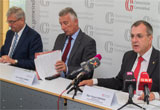 Gemeindetag 2015 in Wien: die Pressekonferenz der drei Gemeindebundpräsidenten